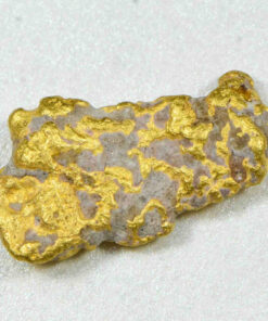#19 Australian Natural Gold Nugget With Quartz Weighs 2.19 Grams