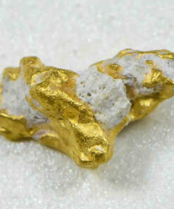 #20 Australian Natural Gold Nugget With Quartz Weighs .75 Grams