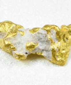 #21 Australian Natural Gold Nugget With Quartz Weighs .62 Grams