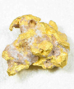#22 Australian Natural Gold Nugget With Quartz Weighs 1.05 Grams