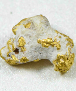 #23 Australian Natural Gold Nugget With Quartz Weighs .66 Grams
