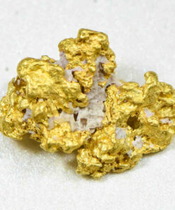 #25 Australian Natural Gold Nugget With Quartz Weighs .97 Grams