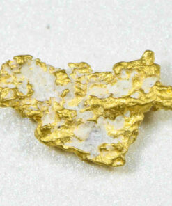 #26 Australian Natural Gold Nugget With Quartz Weighs .88 Grams