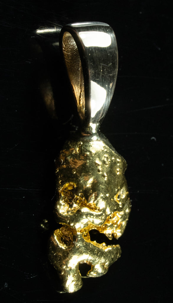 #563 Alaskan-Yukon BC Natural Gold Nugget Pendant 2.90 Grams Authentic