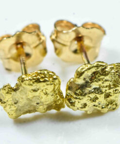 #616 Alaskan-Yukon BC Natural Gold Nugget Earrings 1.53 Grams