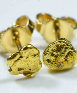 #620 Alaskan-Yukon BC Natural Gold Nugget Earrings 1.29 Grams