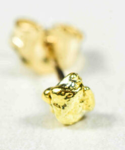 #625 Alaskan-Yukon BC Natural Gold Nugget Single Earring .35 Grams