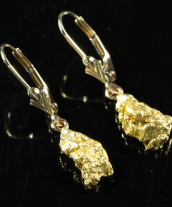 #626 Alaskan-Yukon BC Natural Gold Nugget Earrings 3.69 Grams
