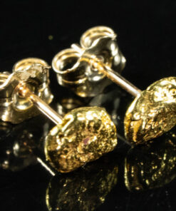 #628 Alaskan-Yukon BC Natural Gold Nugget Earrings 1.60 Grams