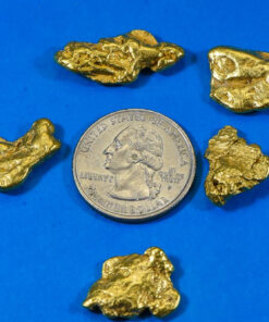Alaskan BC Natural Gold Nugget 50 Gram lot of 5-10 gram Nuggets Genuine B&C