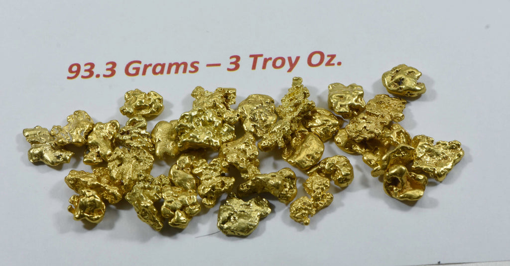 Alaskan BC Natural Gold Nugget 93.30 Gram lot of 2 to 5 gram Nuggets Genuine 3-Troy Oz B&C