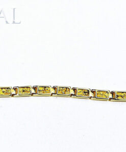 Gold Nugget Bracelet "Orocal" B6MM14L Genuine Hand Crafted Jewelry - 14K Gold Casting