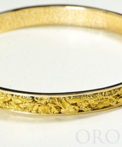 Gold Nugget Bracelet "Orocal" BB8MM Genuine Hand Crafted Jewelry - 14K Gold Casting