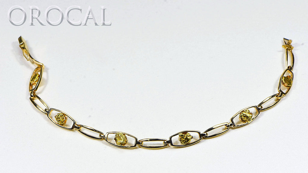 Gold Nugget Bracelet "Orocal" BDLOV5LHNC89 Genuine Hand Crafted Jewelry - 14K Gold Casting