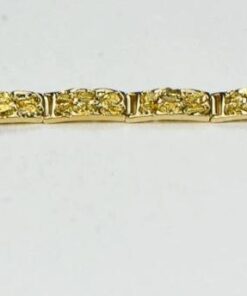 Gold Nugget Bracelet "Orocal" BFFB6L10 Genuine Hand Crafted Jewelry - 14K Gold Casting