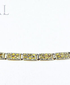 Gold Nugget Bracelet "Orocal" BFFB6L9 Genuine Hand Crafted Jewelry - 14K Gold Casting