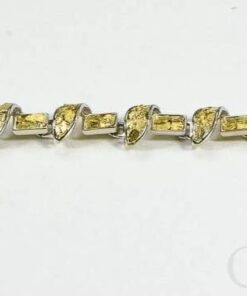 Gold Nugget Bracelet "Orocal" BJ1000N Genuine Hand Crafted Jewelry - 14K Gold Casting