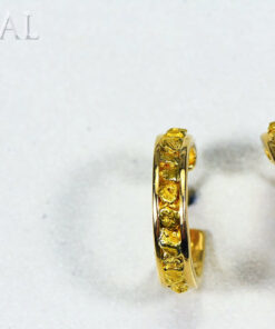 Gold Nugget Earrings "Orocal" EH13 Genuine Hand Crafted Jewelry - 14K Gold Casting