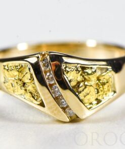 Gold Nugget Ladies Ring "Orocal" RL1064DN Genuine Hand Crafted Jewelry - 14K Casting