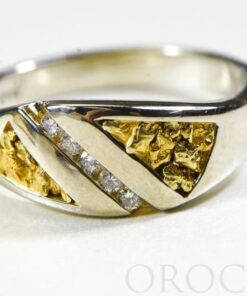 Gold Nugget Ladies Ring "Orocal" RL1068DNW Genuine Hand Crafted Jewelry - 14K Casting
