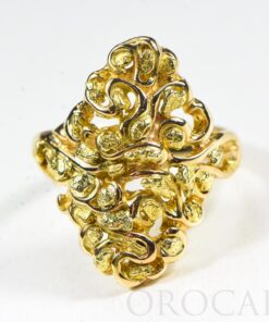 Gold Nugget Ladies Ring "Orocal" RL239 Genuine Hand Crafted Jewelry - 14K Gold Casting