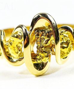 Gold Nugget Ladies Ring "Orocal" RL343 Genuine Hand Crafted Jewelry - 14K Casting