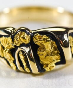 Gold Nugget Ladies Ring "Orocal" RL487 Genuine Hand Crafted Jewelry - 14K Casting