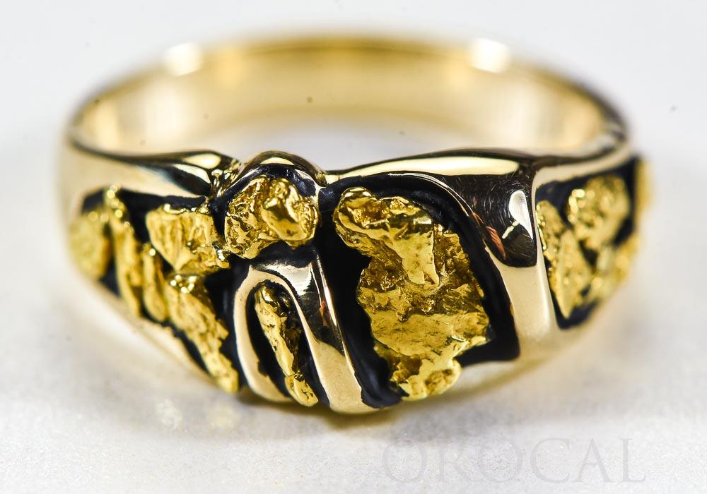 Gold Nugget Ladies Ring "Orocal" RL487 Genuine Hand Crafted Jewelry - 14K Casting