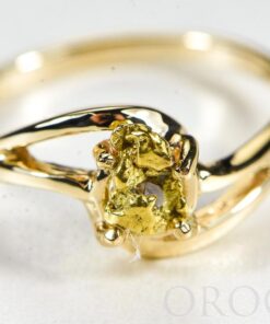 Gold Nugget Ladies Ring "Orocal" RL696N Genuine Hand Crafted Jewelry - 14K Casting