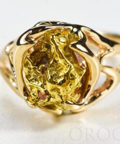 Gold Nugget Ladies Ring "Orocal" RL958N Genuine Hand Crafted Jewelry - 14K Casting