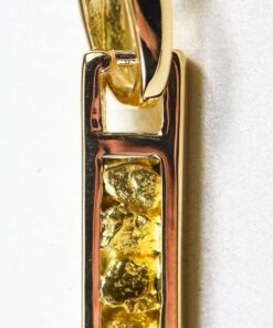 Gold Nugget Pendant "Orocal" PN1099N Genuine Hand Crafted Jewelry - 14K Gold Yellow Gold Casting