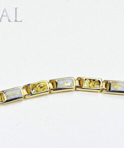 Gold Quartz Bracelet "Orocal" B6MM7N7Q Genuine Hand Crafted Jewelry - 14K Gold Casting