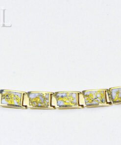 Gold Quartz Bracelet "Orocal" B9.5MMH11LQ Genuine Hand Crafted Jewelry - 14K Gold Casting