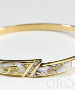 Gold Quartz Bracelet "Orocal" BBDL147DQ Genuine Hand Crafted Jewelry - 14K Gold Casting