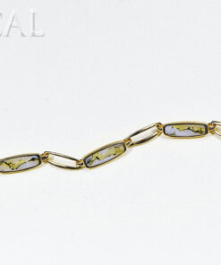 Gold Quartz Bracelet "Orocal" BDLOV5LQC89 Genuine Hand Crafted Jewelry - 14K Gold Casting