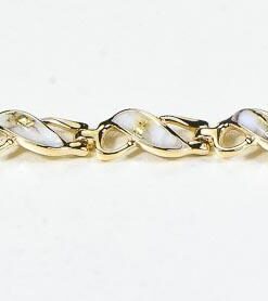 Gold Quartz Bracelet "Orocal" BWB40Q Genuine Hand Crafted Jewelry - 14K Gold Casting
