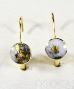 Gold Quartz Earrings "Orocal" ELBBZ6MMQ Genuine Hand Crafted Jewelry - 14K Gold Casting
