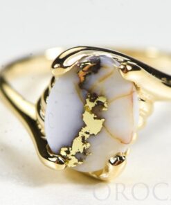 Gold Quartz Ladies Ring "Orocal" RL1010Q Genuine Hand Crafted Jewelry - 14K Gold Casting