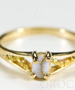 Gold Quartz Ladies Ring "Orocal" RL1024Q Genuine Hand Crafted Jewelry - 14K Gold Casting
