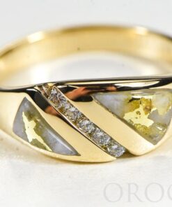 Gold Quartz Ladies Ring "Orocal" RL1068DQ Genuine Hand Crafted Jewelry - 14K Gold Casting