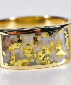 Gold Quartz Ring "Orocal" RM1005Q Genuine Hand Crafted Jewelry - 14K Gold Casting