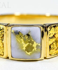 Gold Quartz Ring "Orocal" RM1046NQ Genuine Hand Crafted Jewelry - 14K Gold Casting