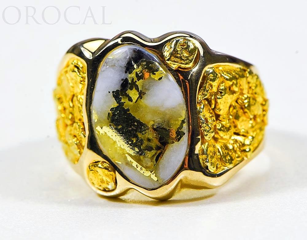 Gold Quartz Ring "Orocal" RM654XLQ Genuine Hand Crafted Jewelry - 14K Gold Casting