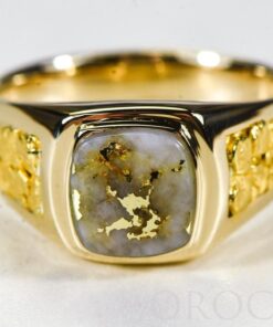 Gold Quartz Ring "Orocal" RM674Q Genuine Hand Crafted Jewelry - 14K Gold Casting