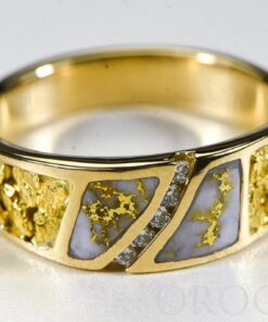 Gold Quartz Ring "Orocal" RM731SD10NQ Genuine Hand Crafted Jewelry - 14K Gold Casting