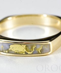 Gold Quartz Ring "Orocal" RM902Q Genuine Hand Crafted Jewelry - 14K Gold Casting