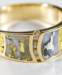 Gold Quartz Ring "Orocal" RMDL58SD9NQ Genuine Hand Crafted Jewelry - 14K Gold Casting