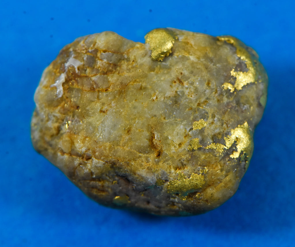 QN-76 "Alaskan BC Gold Nuggets with Quartz" Genuine 3.65 Grams
