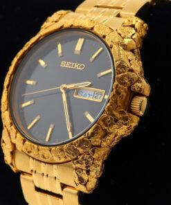 Seiko Gold Nugget Overlay Watch by Orocal